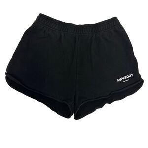 Superdry Women’s Black Sportswear Shorts - Size Large, Excellent Used Condition